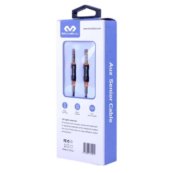 S157 Miccell Aux Senior Cable 3.3ft (KY-102) Box pack - Image 3